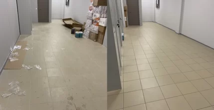 Мытье пола после ремонта