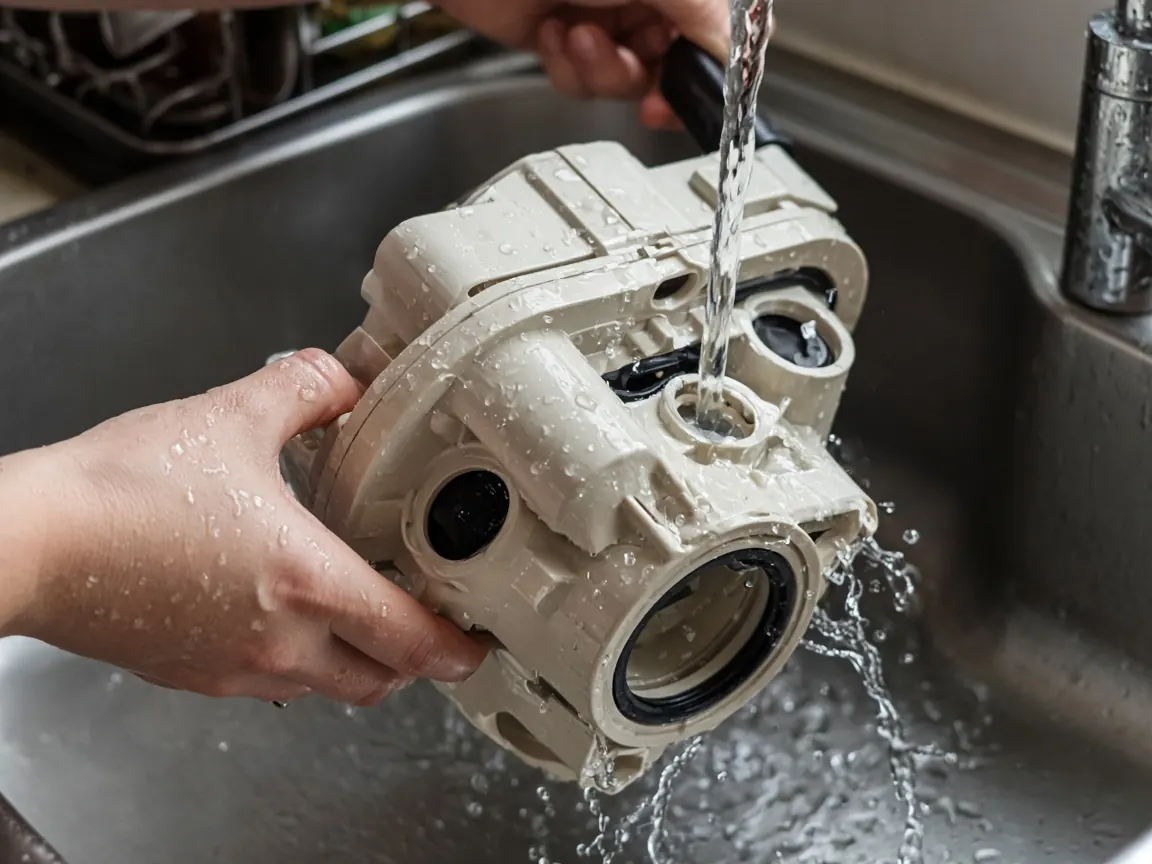 Промывка заварочного блока кофемашины водой